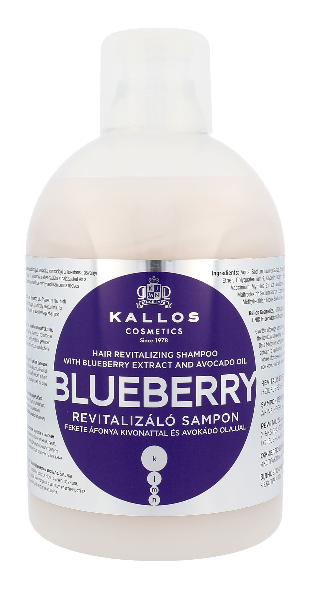 Kallos Cosmetics Blueberry 1000ml šampūnas