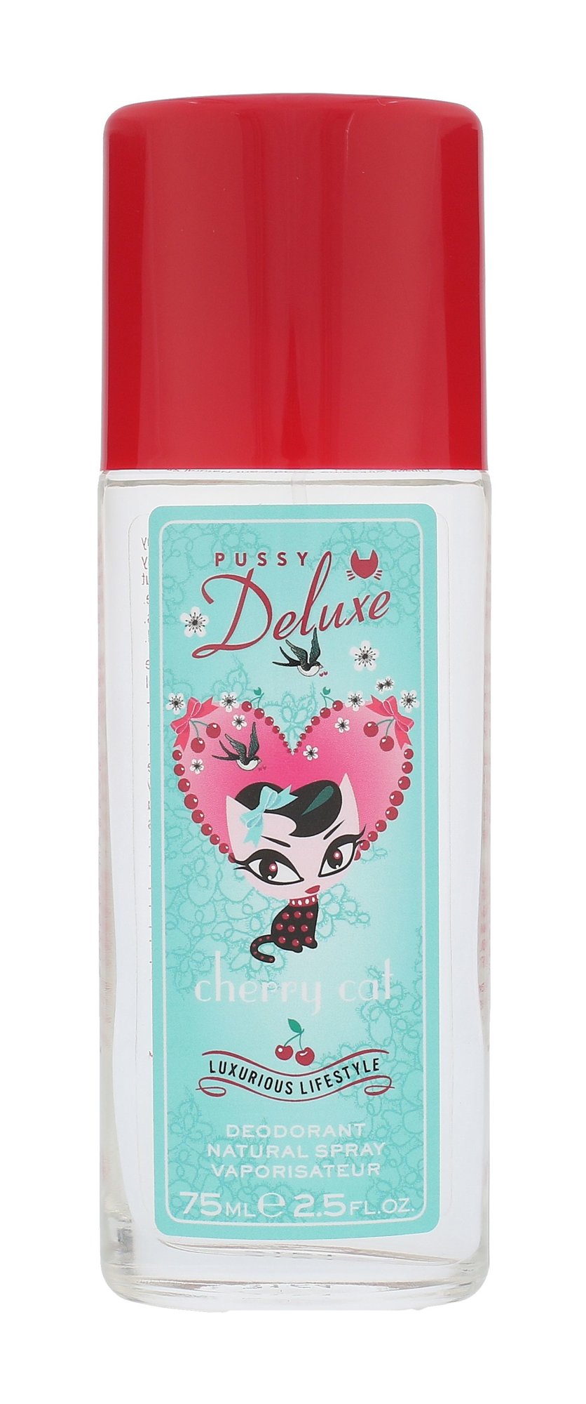 Pussy Deluxe Cherry Cat 75ml dezodorantas (Pažeista pakuotė)