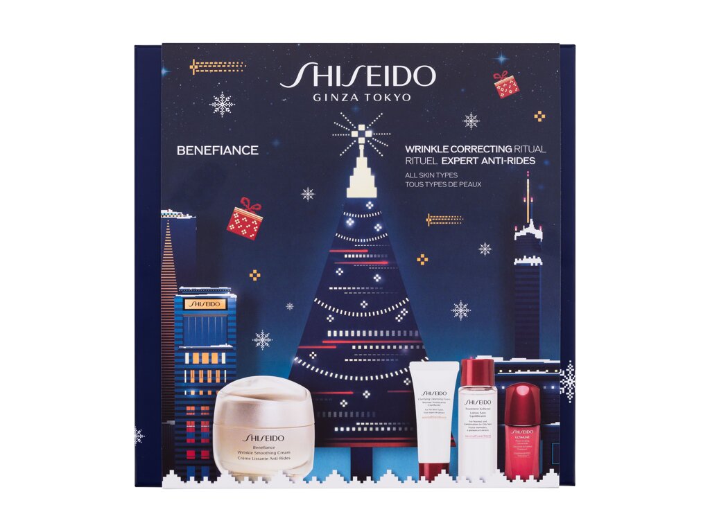 Shiseido Benefiance Wrinkle Correcting Ritual 50ml Benefiance Wrinkle Smoothing Cream 50 ml + Clarifying Cleansing Foam 15 ml + Treatment Softener 30 ml + Ultimune Power Infusing Concentrate 10 ml dieninis kremas Rinkinys