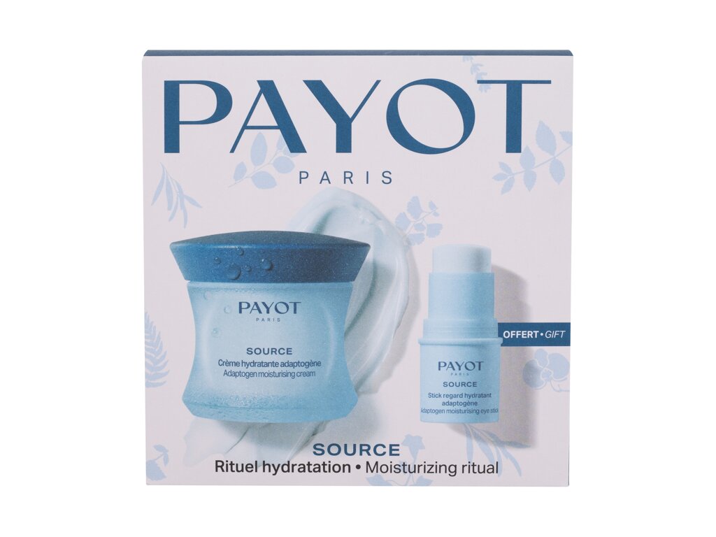 Payot Source Moisturizing Ritual 50ml Adaptogen Moisturising Cream 50 ml + Adaptogen Moisturising Eye Stick 4,5 g dieninis kremas Rinkinys