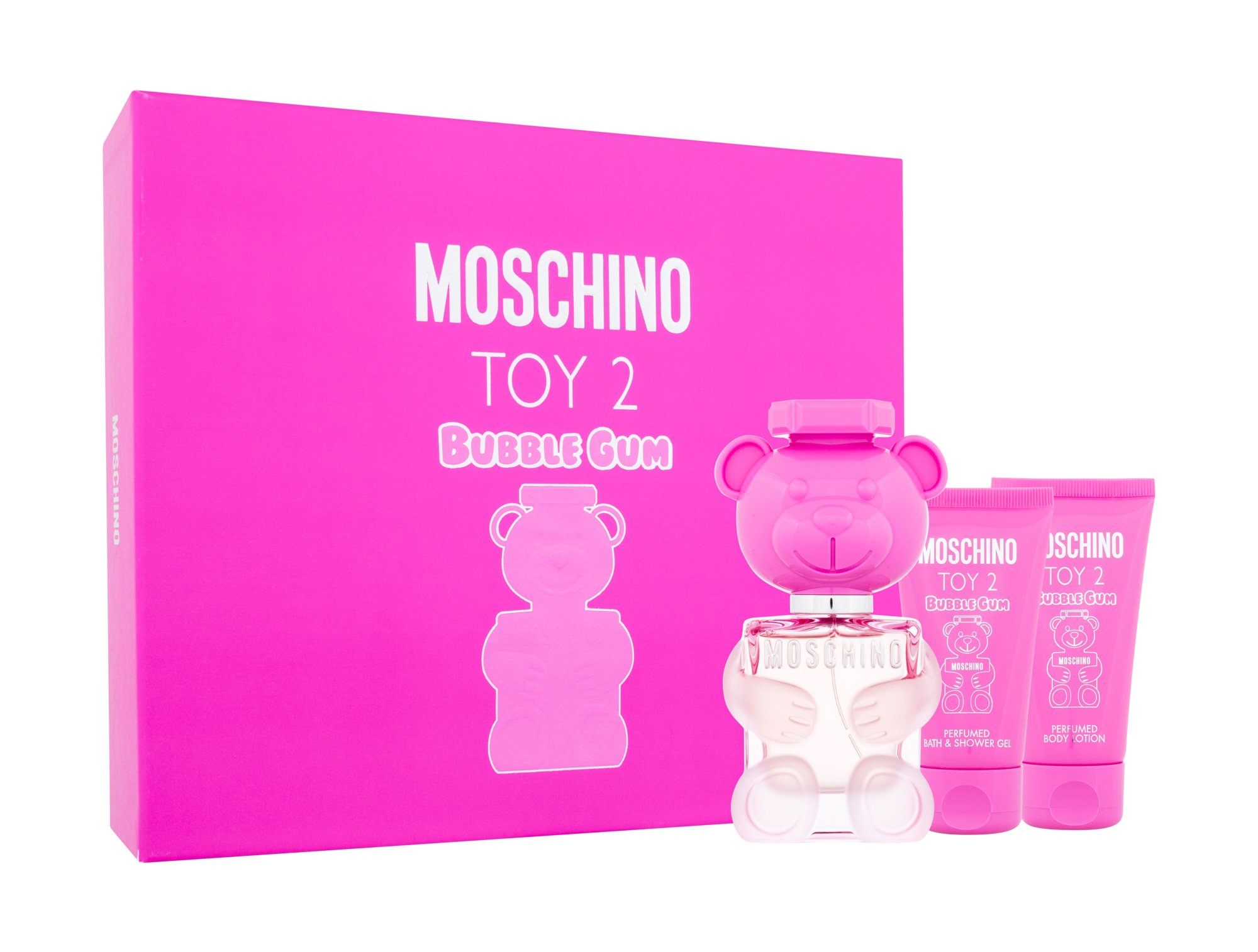 Moschino Toy 2 Bubble Gum 50ml Edt 50 ml + Body Lotion 50 ml + Shower Gel 50 ml Kvepalai Moterims EDT Rinkinys