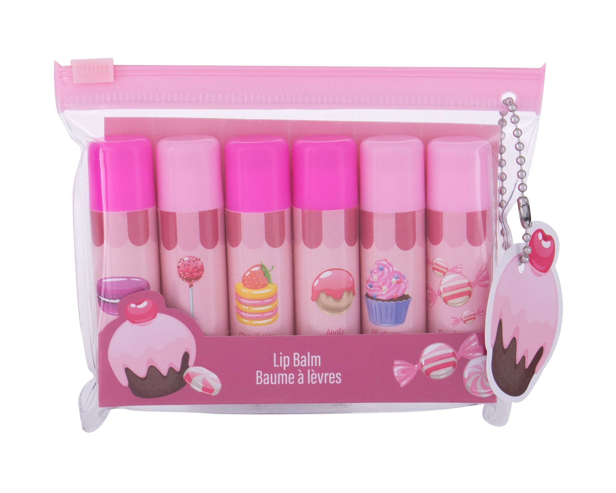 2K Lip Balm Gift Set 4,2g Lip Balm 6 x 4,2 g + Cosmetic Bag lūpų balzamas Rinkinys