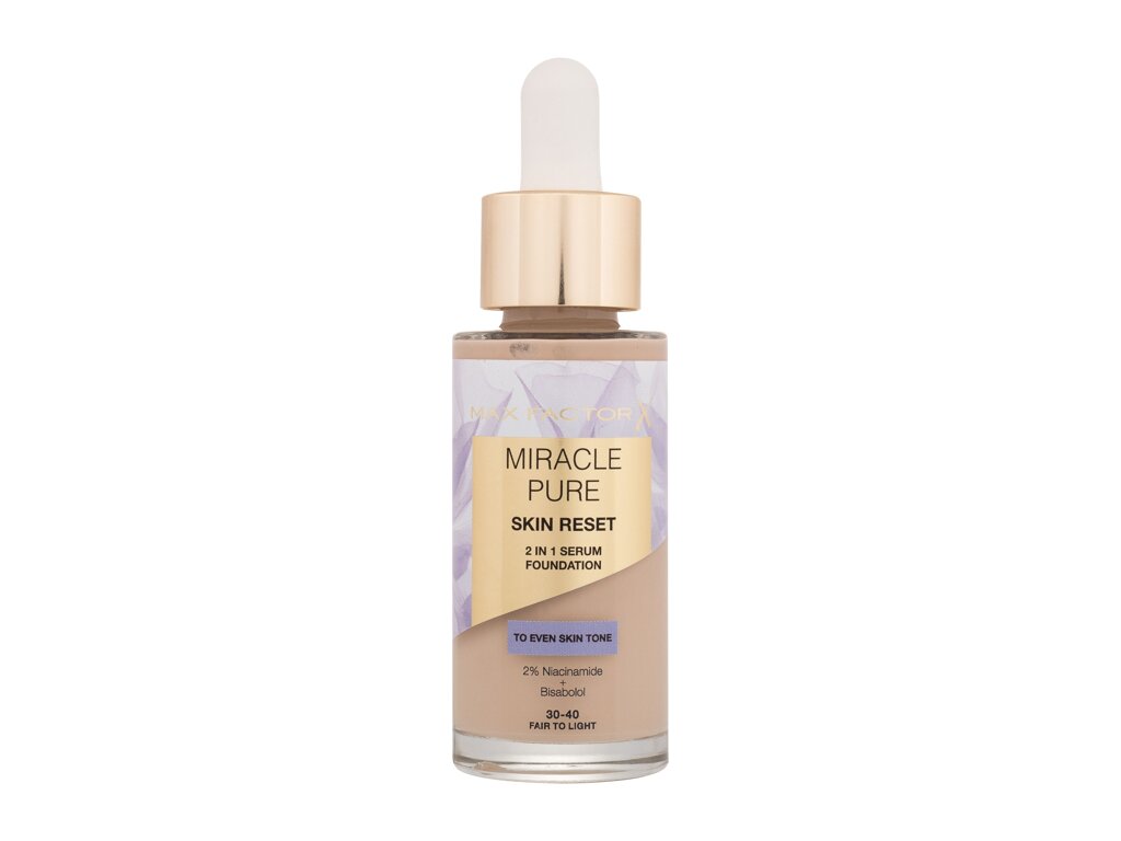 Max Factor Miracle Pure Skin Reset 2in1 Serum Foundation 30ml makiažo pagrindas