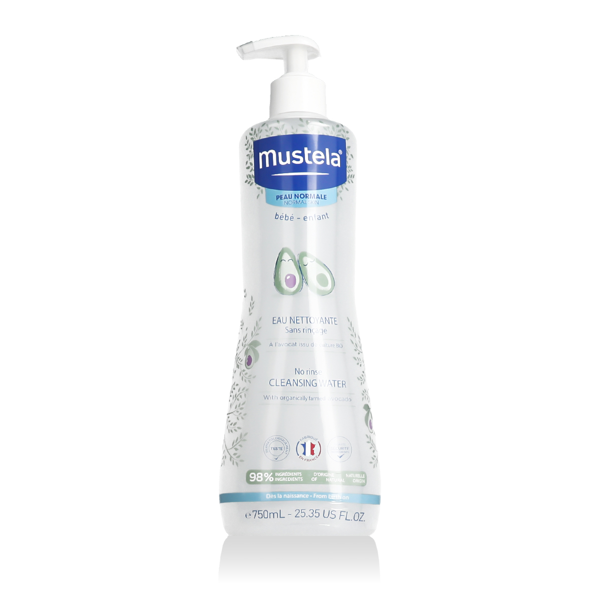 Mustela B&eacute;b&eacute; Cleansing 750ml valomasis vanduo veidui