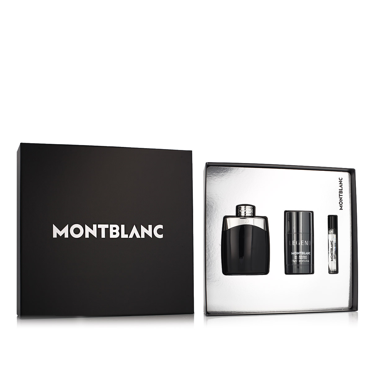 Mont Blanc Legend for Men Mont Blanc Legend for Men EDT 100 ml + EDT MINI 7.5 ml + DST 75 g (man) kvepalų mėginukas Vyrams Rinkinys