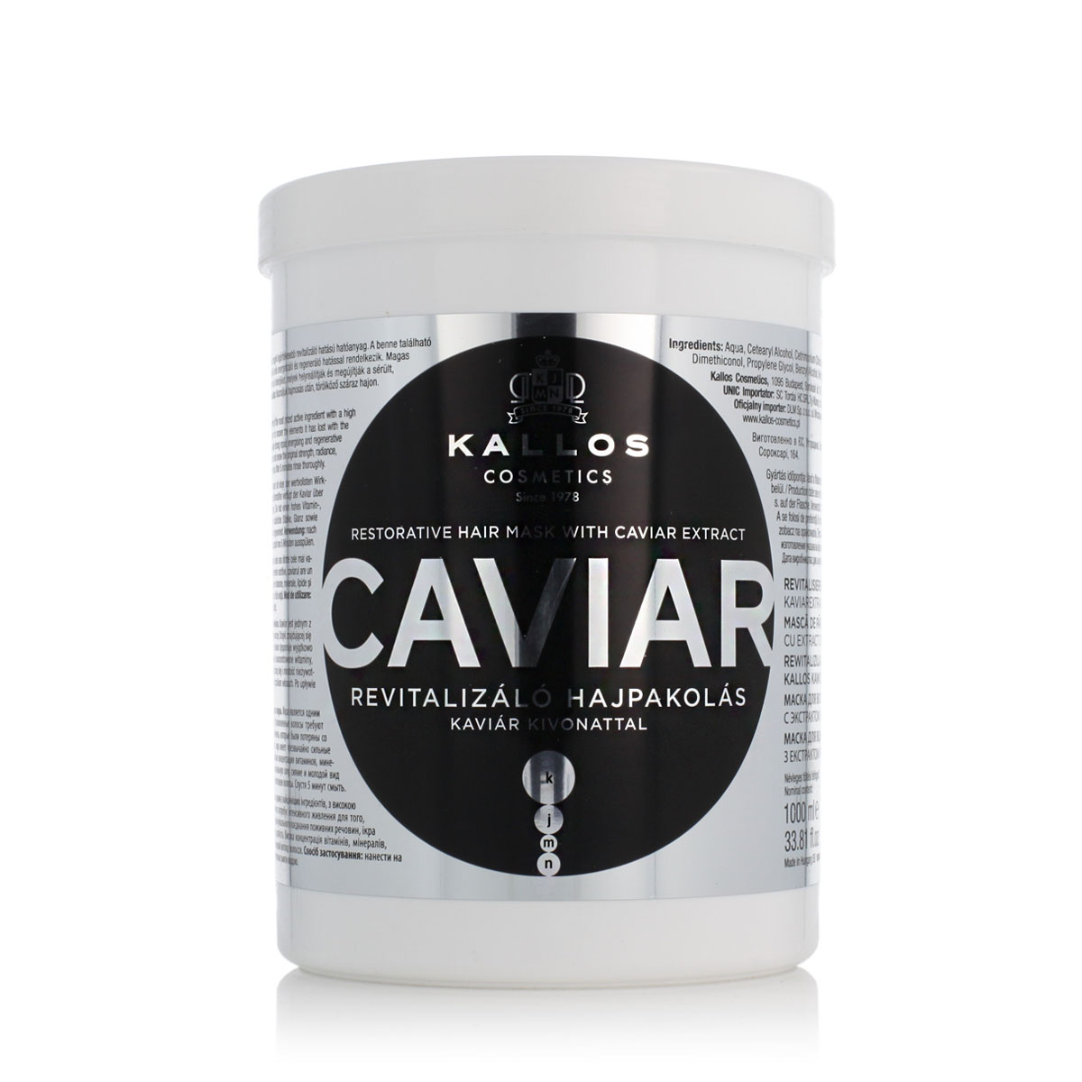 Kallos Cosmetics Caviar 1000ml plaukų kaukė