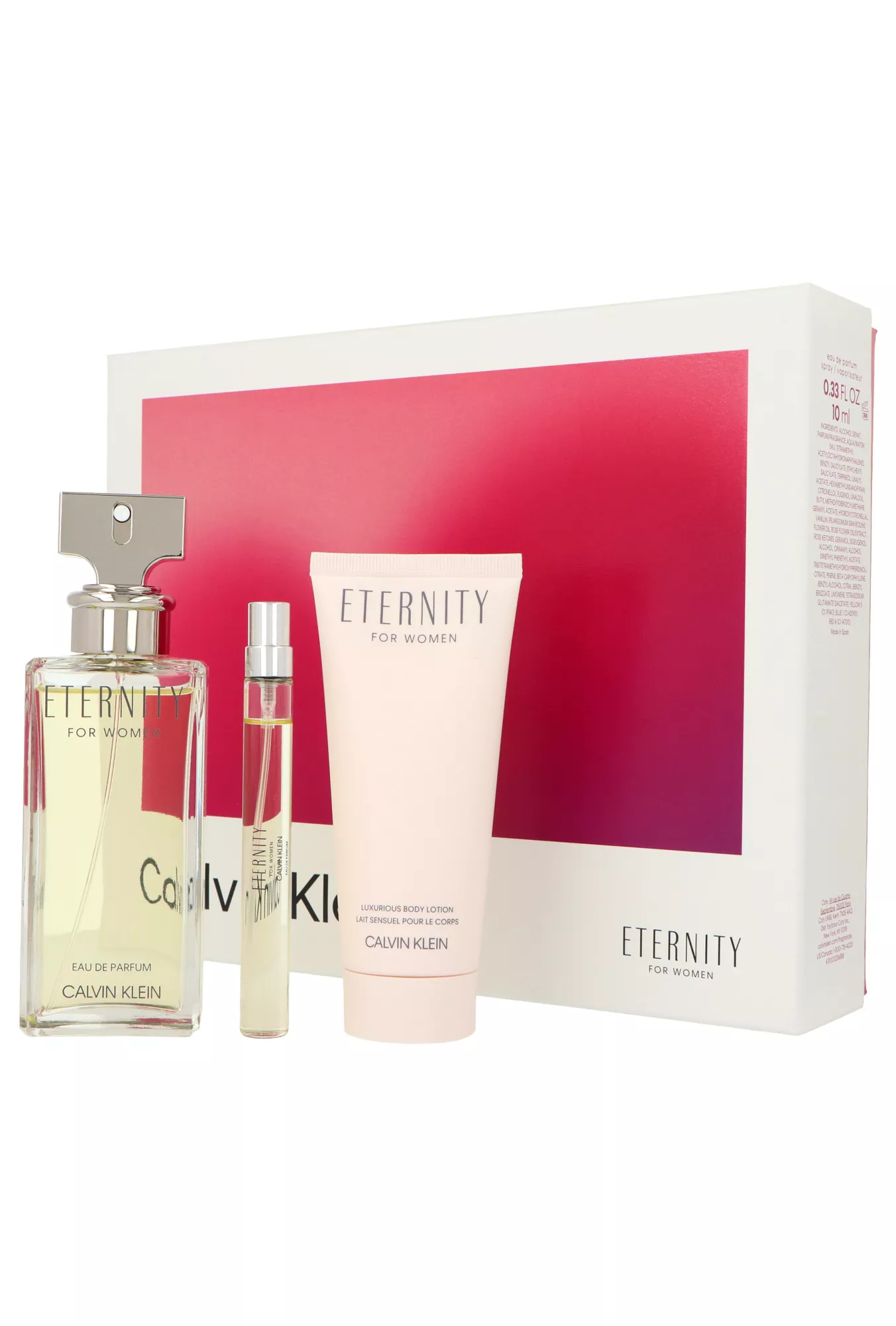 Calvin Klein Eternity Women 100ml Edp 100ml + Body Lotion 100ml + Edp 10ml Kvepalai Moterims Rinkinys
