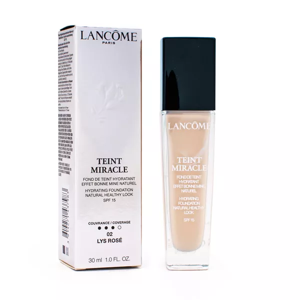 Lancome Teint Miracle Hydrating Foundation Natural Healthy Look Spf15 02 Lys Rose 30ml makiažo pagrindas
