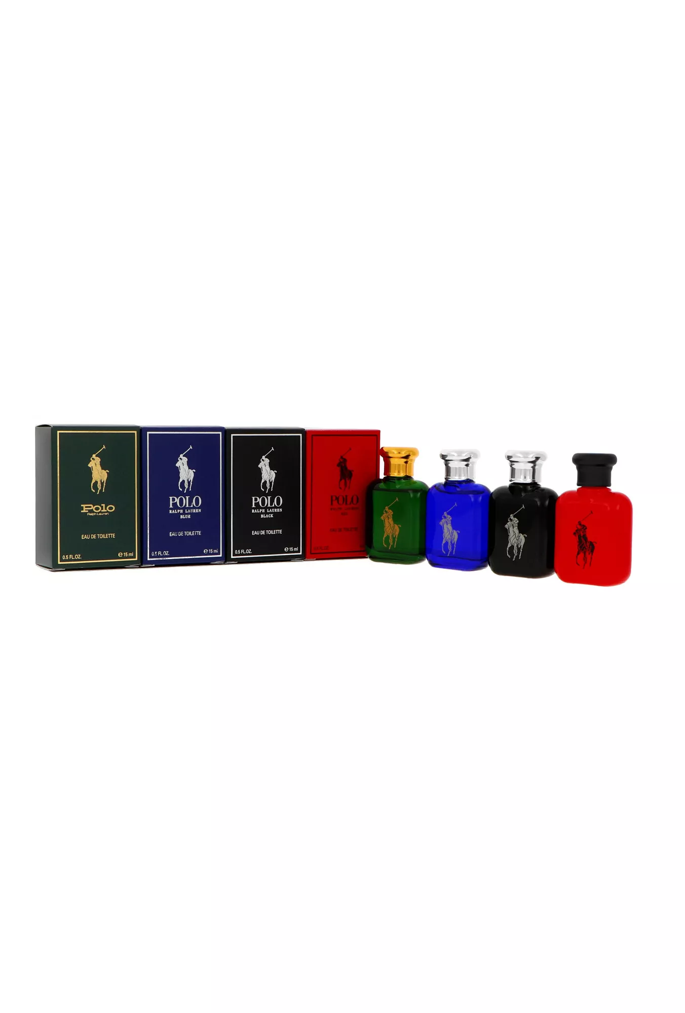 Ralph Lauren Polo Collection Green 15ml Edt 15ml + Blue Edt 15ml + Red Edt 15ml + Black Edt 15ml Kvepalai Vyrams Rinkinys