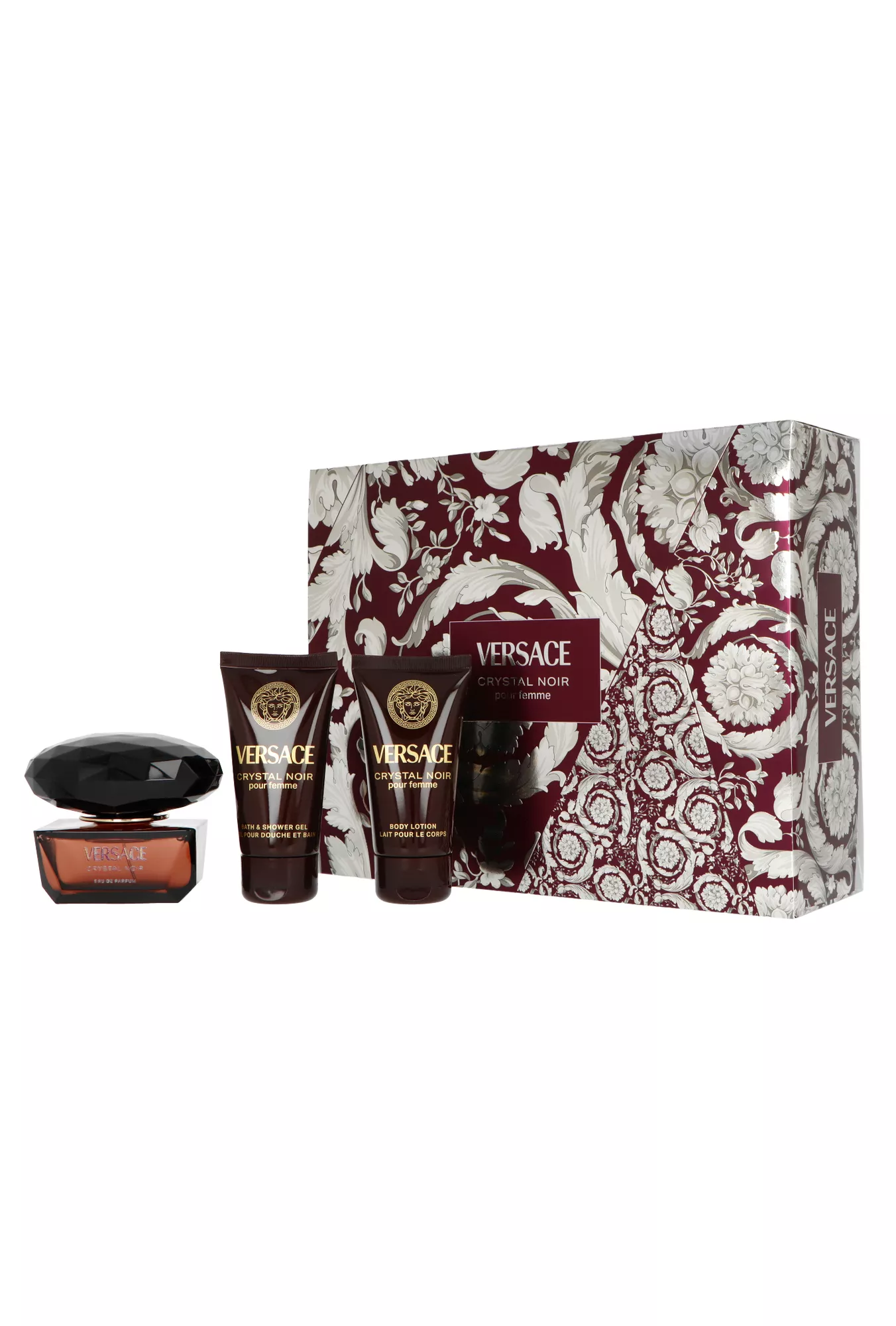 Versace Crystal Noir 50ml Edp 50ml + Body Lotion 50ml + Shower Gel 50ml Kvepalai Moterims Rinkinys
