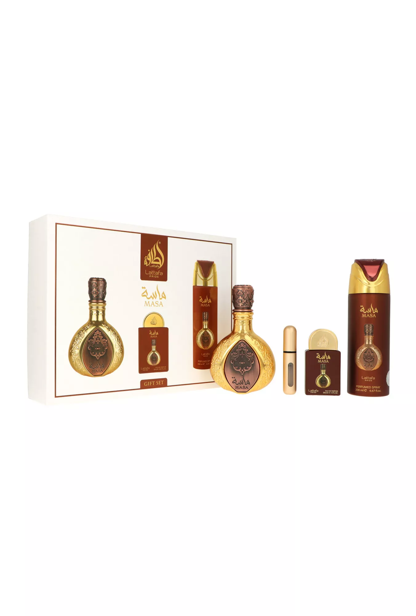 Lattafa Masa 100ml Edp 100ml + Edp 20ml + Deodorant 200ml Kvepalai Unisex Rinkinys