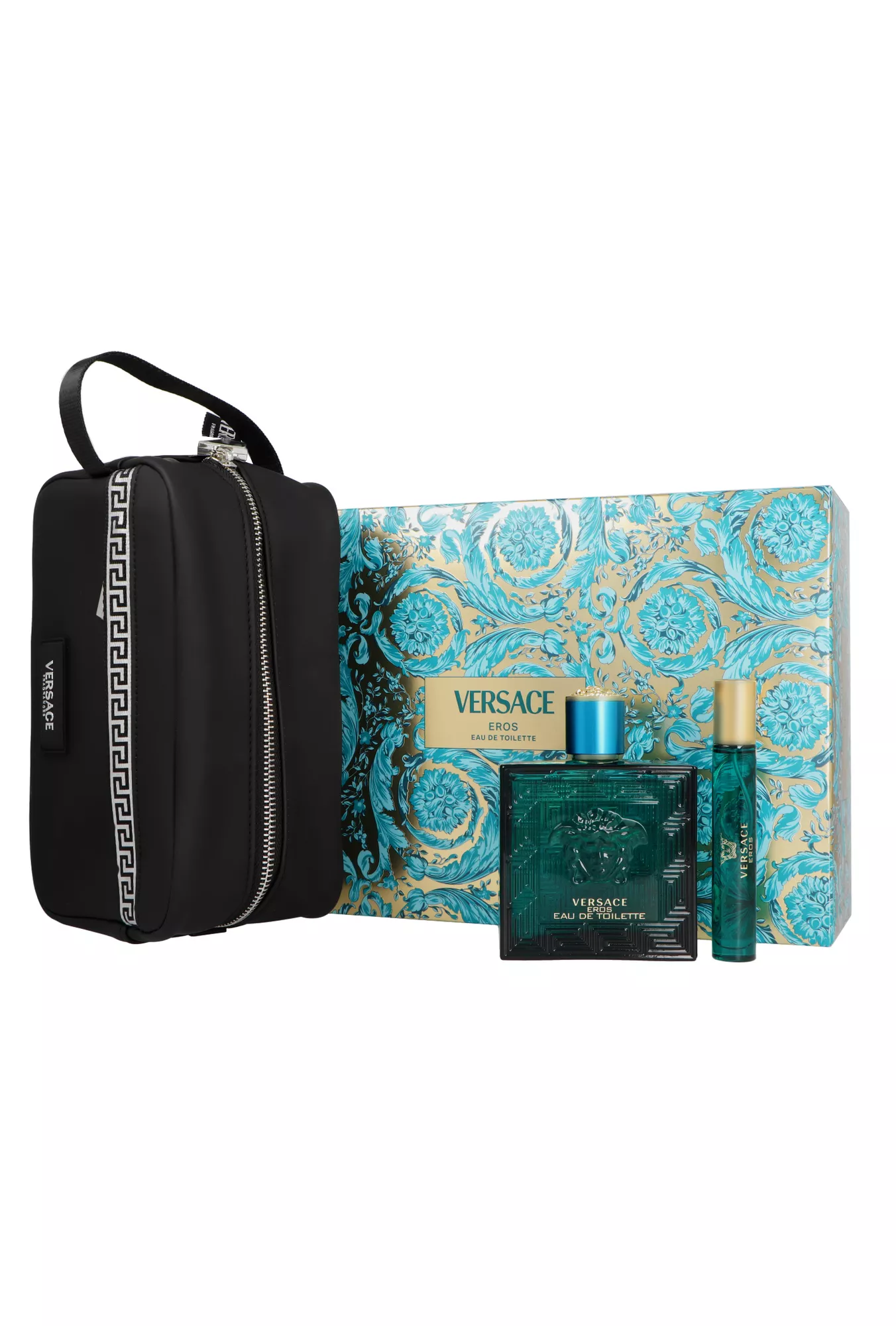 Versace Zestaw  Eros Edt 100ml + Edt 10ml + Pouch 100ml Kvepalai Vyrams