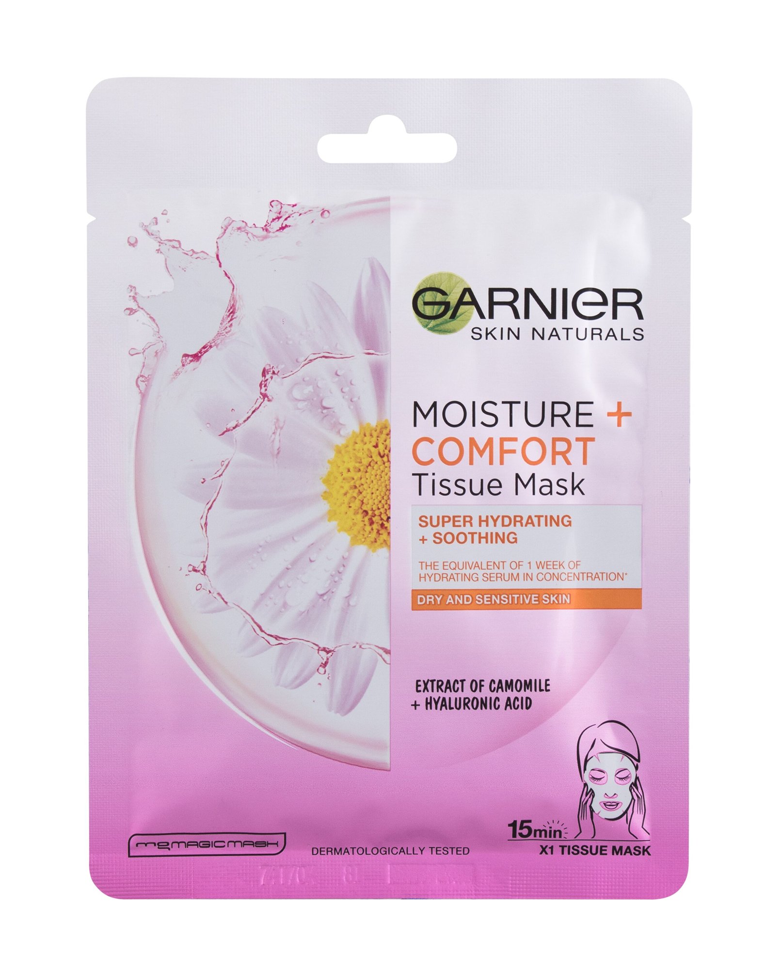 Garnier Skin Naturals Moisture + Comfort 1vnt Veido kaukė