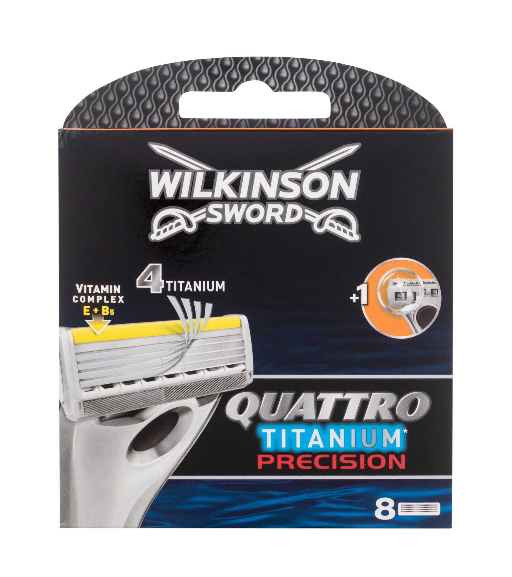Wilkinson Sword Quattro Titanium Precision 8vnt skustuvo galvutė