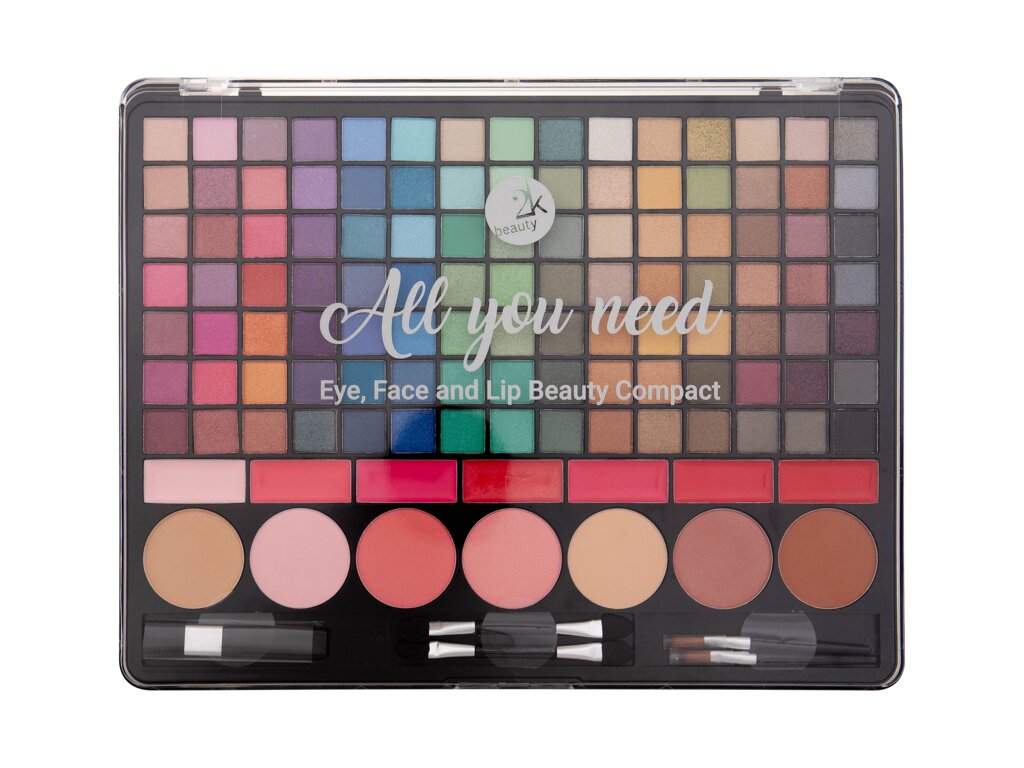 2K All You Need 96,95ml Eyeshadow 105 x 0,4 g + Lip Gloss 7 x 0,65 g + Blush 7 x 7,2 g kosmetika moterims Rinkinys