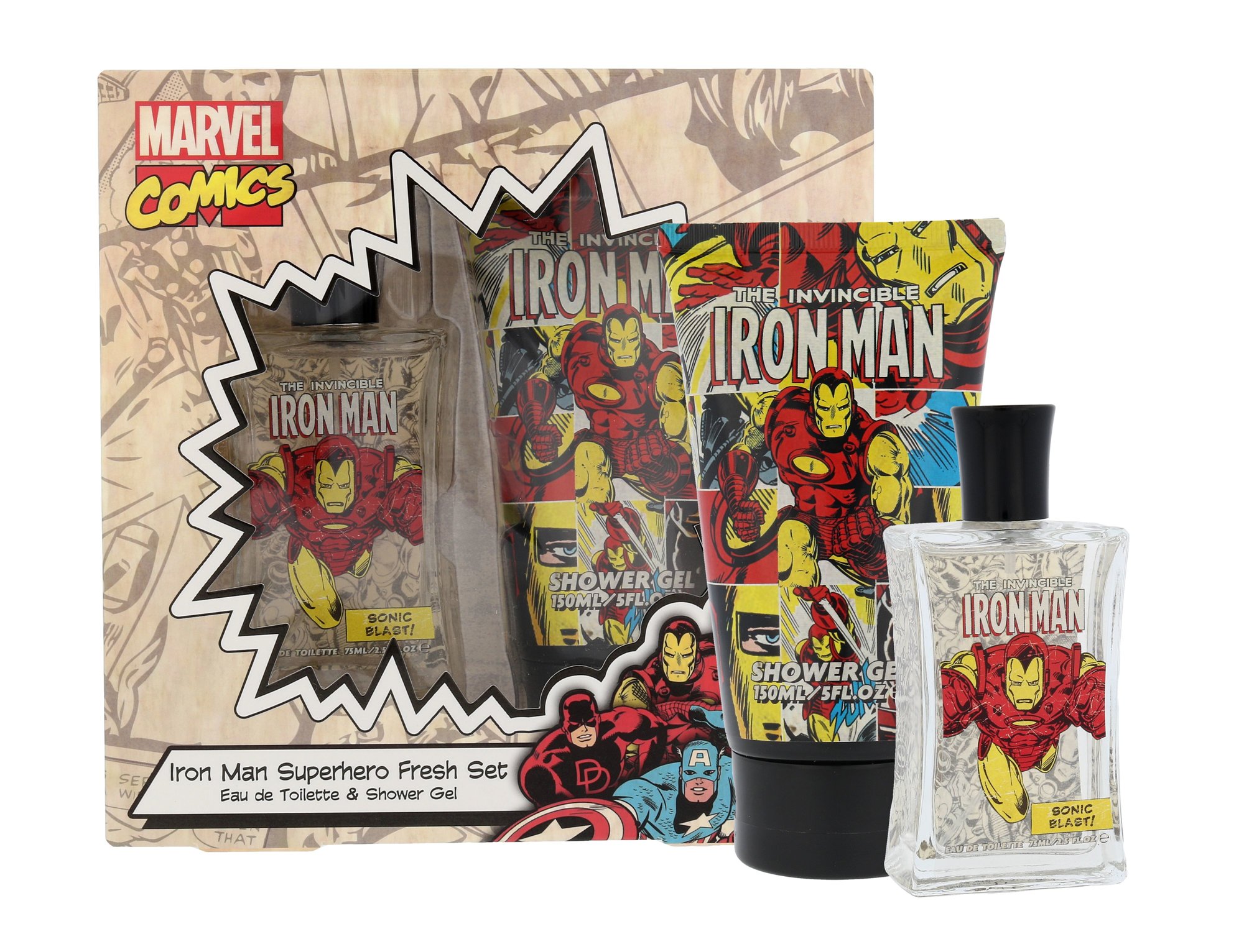 Marvel Comics Iron Man 75ml Edt 75 ml + Shower Gel 150 ml Kvepalai Vaikams EDT Rinkinys