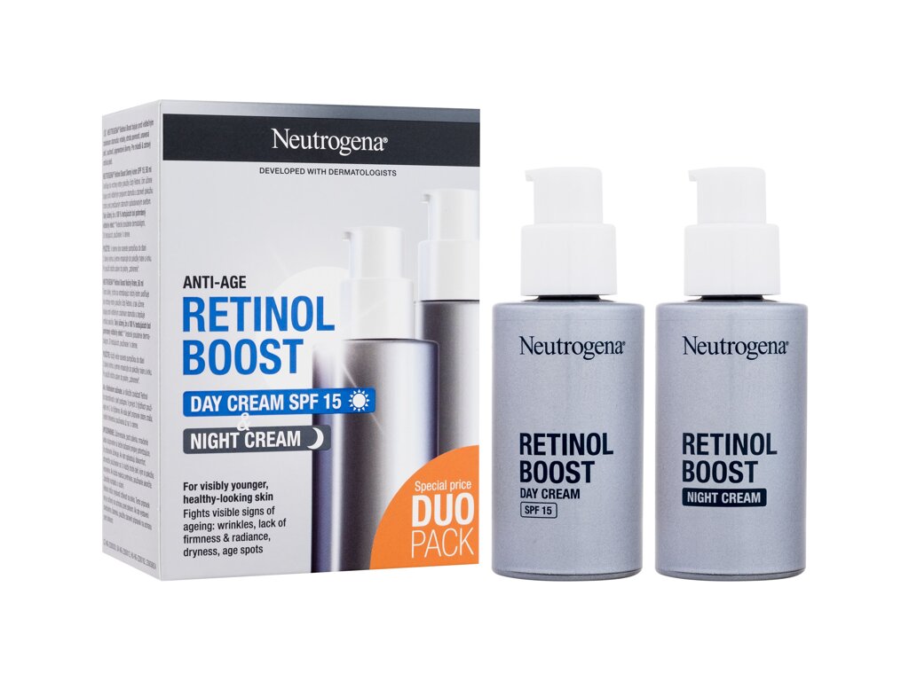 Neutrogena Retinol Boost Duo Pack 50ml Retinol Boost Day Cream SPF15 50 ml + Retinol Boost Night Cream 50 ml dieninis kremas Rinkinys