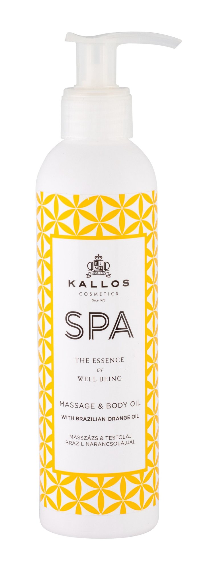 Kallos Cosmetics SPA Massage & Body Oil 200ml priemonė masažui