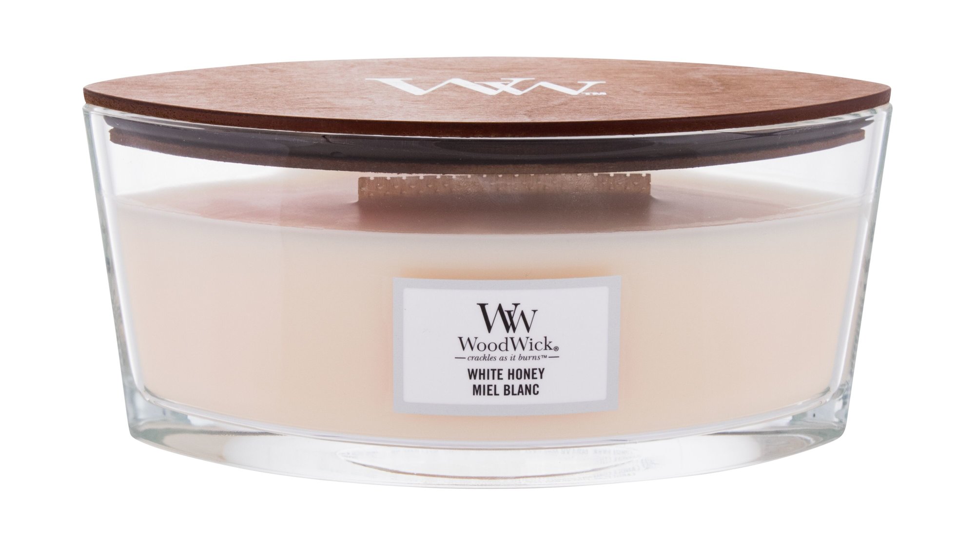 WoodWick White Honey 453,6g kvepianti žvakė