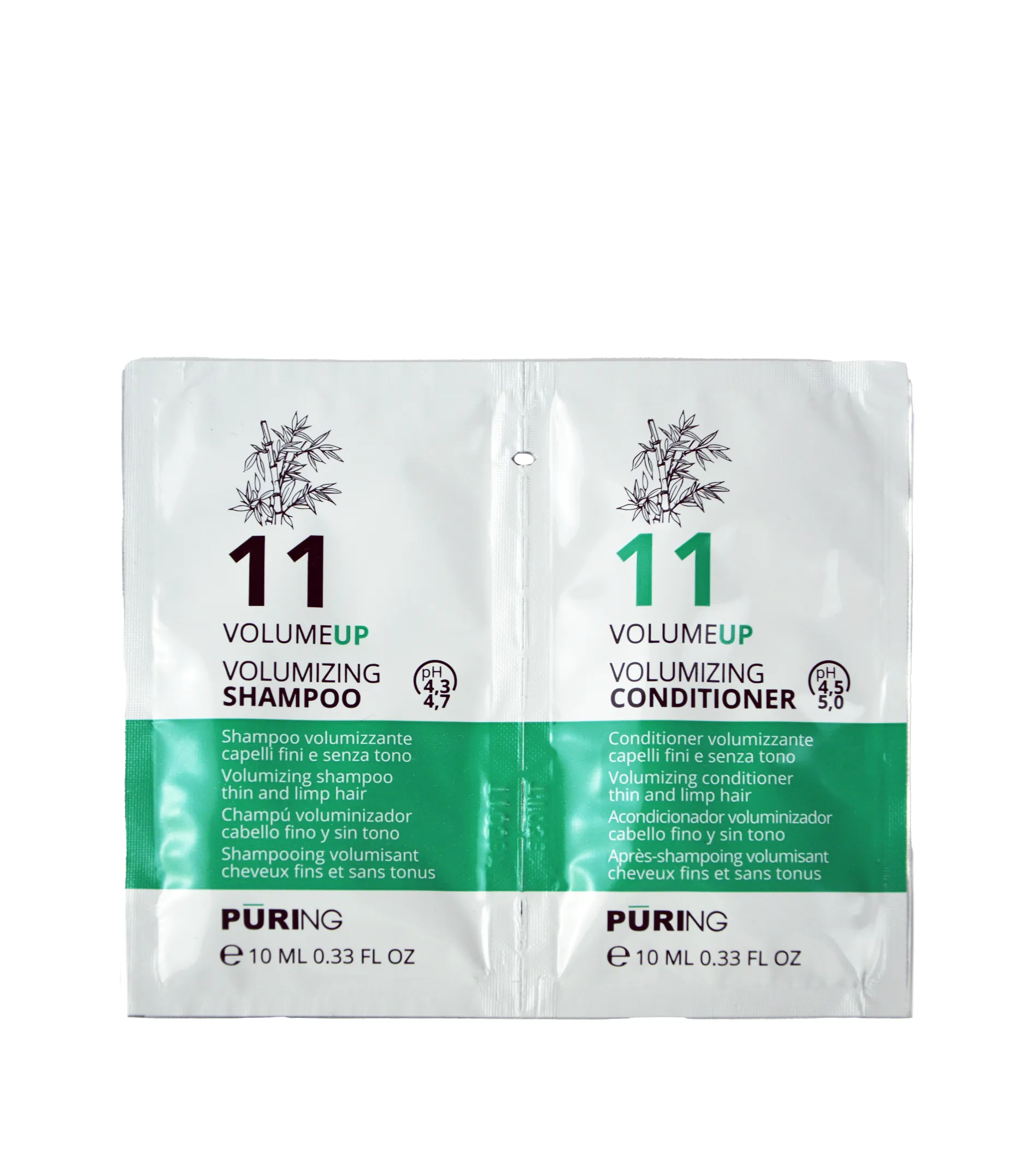 Puring 11 VolumeUp Volumizing Shampoo + Conditioner 10ml