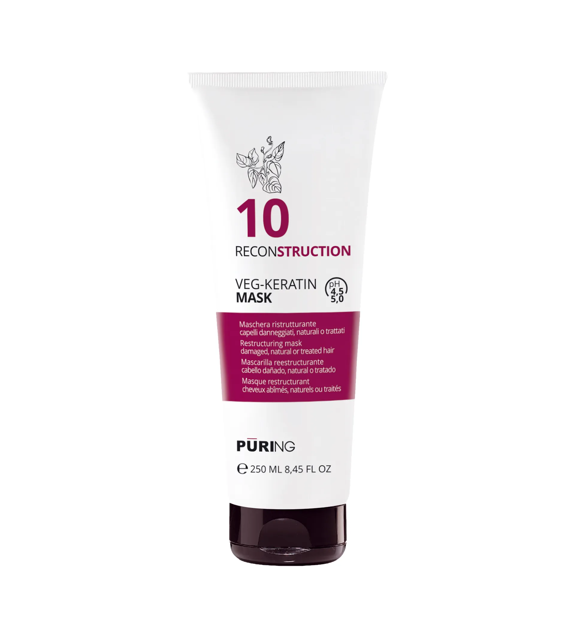 Puring 10 Reconstruction Veg-Keratin Mask 250ml plaukų kaukė