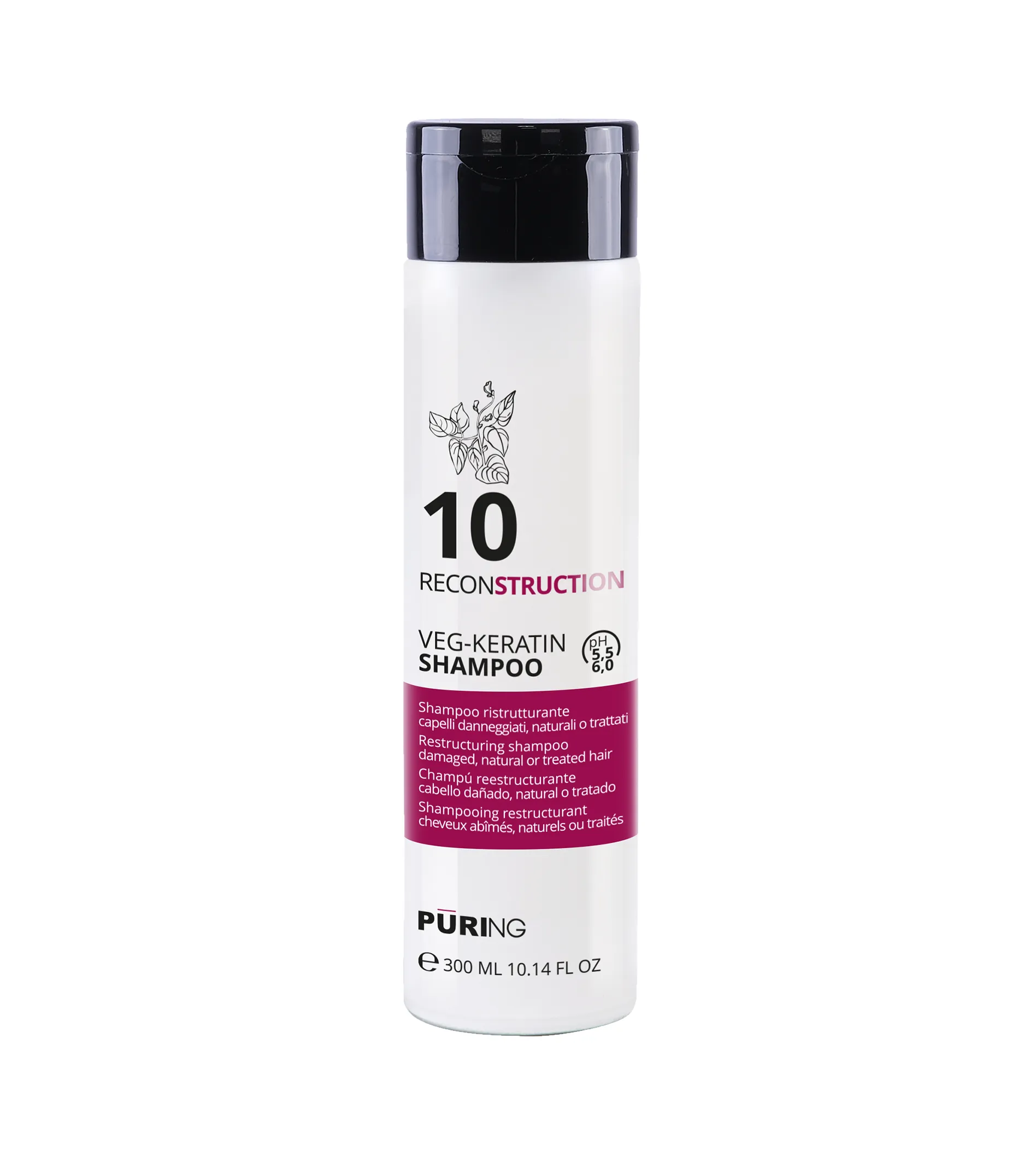 Puring 10 Reconstruction Veg-Keratin Shampoo 300ml &scaron;ampūnas