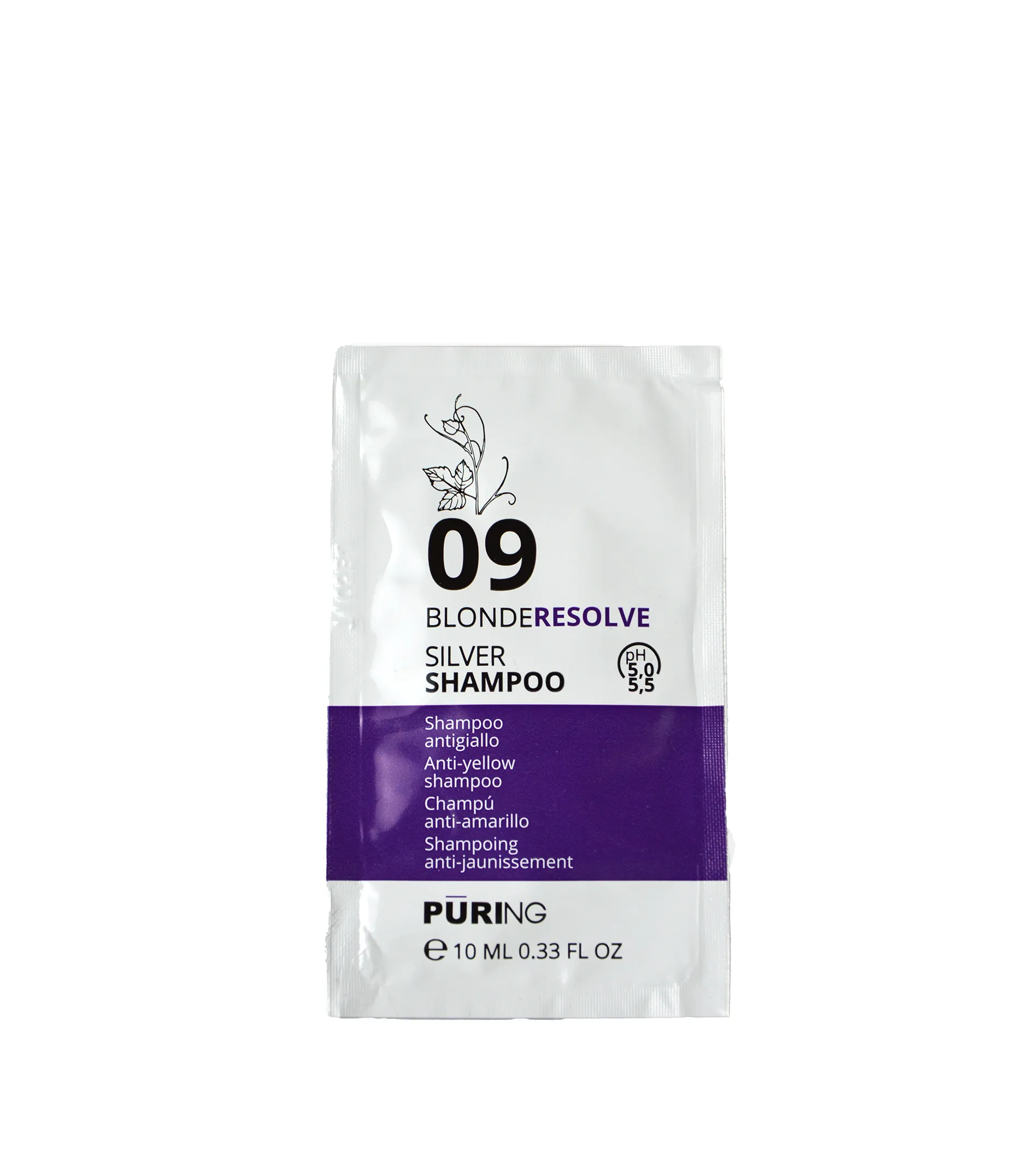 Puring 09 BlondeResolve Silver Shampoo 10ml &scaron;ampūnas