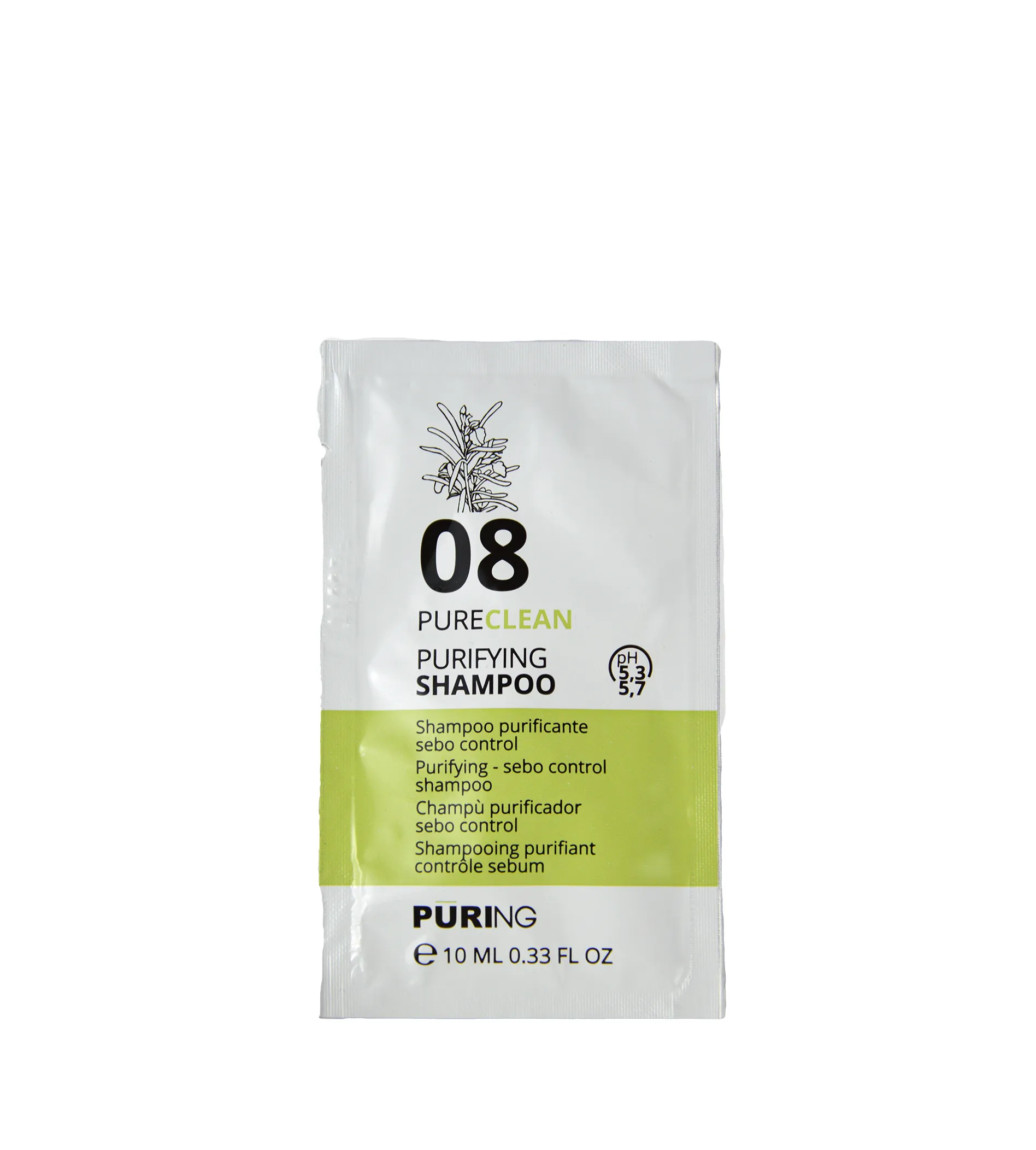 Puring 08 PureClean Purifying Shampoo 10ml &scaron;ampūnas