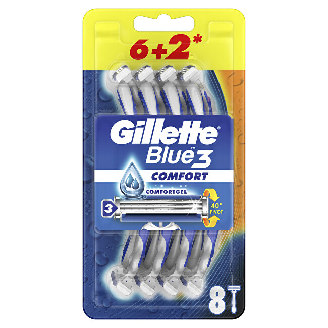 Gillette Disposable razors Blue 3 Comfort 6 + 2 pcs skustuvas