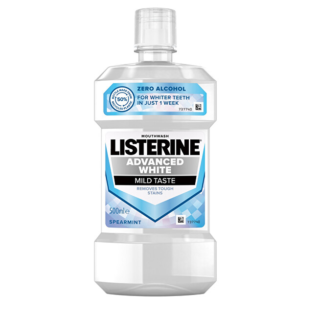 Listerine Advanced White Mild Taste Mouthwash 500ml dantų balinimui