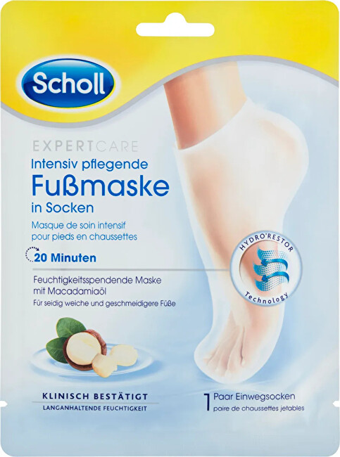 Scholl Nourishing foot mask with macadam oil Expert Care (Foot Mask) 1 pair kojų priežiūros priemonė