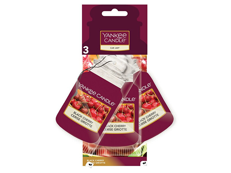 Yankee Candle Paper tag for car Black Cherry 3 pcs Kvepalai Unisex