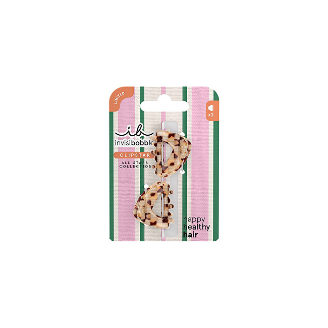 Invisibobble Clipstar All Stars Golden Caddie XS hair clip 2 pcs plaukų aksesuaras Invisibobble Clipstar All Stars Golden Caddie XS hair clip 2 pcs plaukų aksesuaras