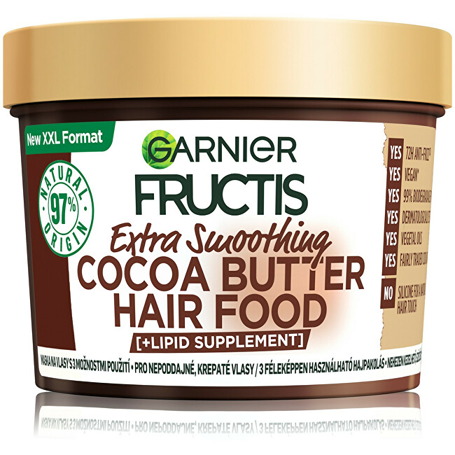 Garnier Smoothing mask for stubborn and frizzy hair Cocoa Butter ( Hair Food) 400 ml 400ml atstatomoji plaukų priežiūros priemonė