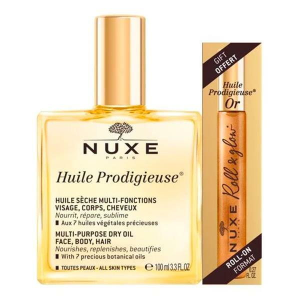 Nuxe Huile Prodigieuse Dry Oil Gift Set atstatomoji plaukų priežiūros priemonė