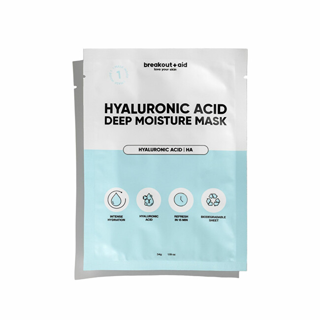 Breakout+aid Moisturizing mask with hyaluronic acid Moisture Mask 34 g Moterims