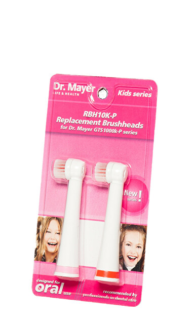 Dr. Mayer Replacement cleaning head for baby brush pink GTS1000K 2 pcs dantų šepetėlis