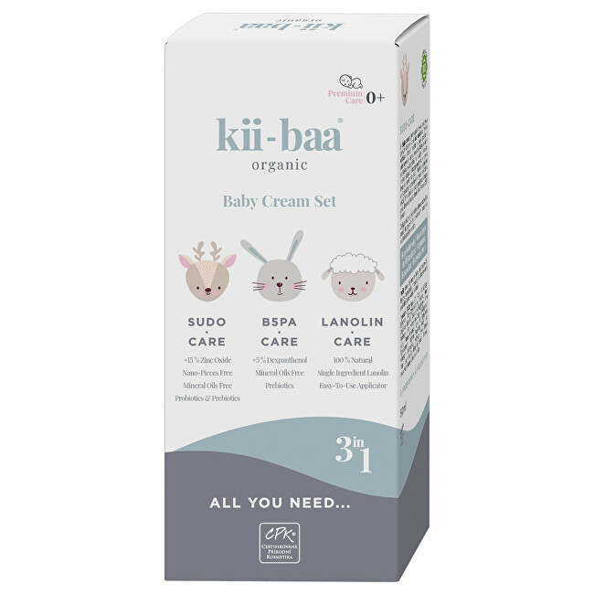Kii-Baa Organic ALL YOU NEED 0+ s pro/prebiotiky SUDO, B5PA, lanolin intymios higienos priežiūra