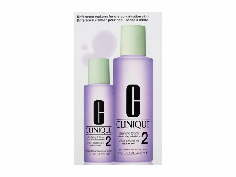Clinique Set of cleansing tonics for dry to mixed skin Clarify ing Lotion 2 Set makiažo valiklis