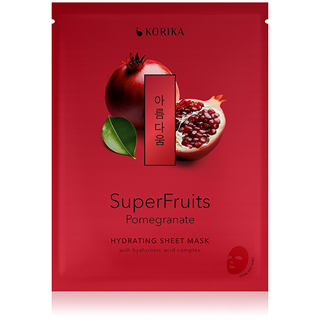 KORIKA Superfruits Hydrating Sheet Mask Pomegranate (Hydrating Sheet Mask) 25 g Moterims