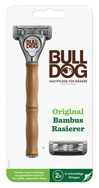 Bulldog Original Bamboo shaver + 2 spare heads skustuvas