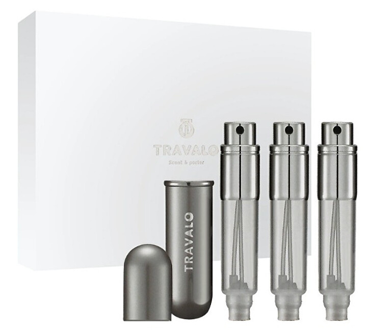 Travalo Classic HD - refillable bottle 3 x 5 ml (titanium) 5ml Kvepalai Moterims