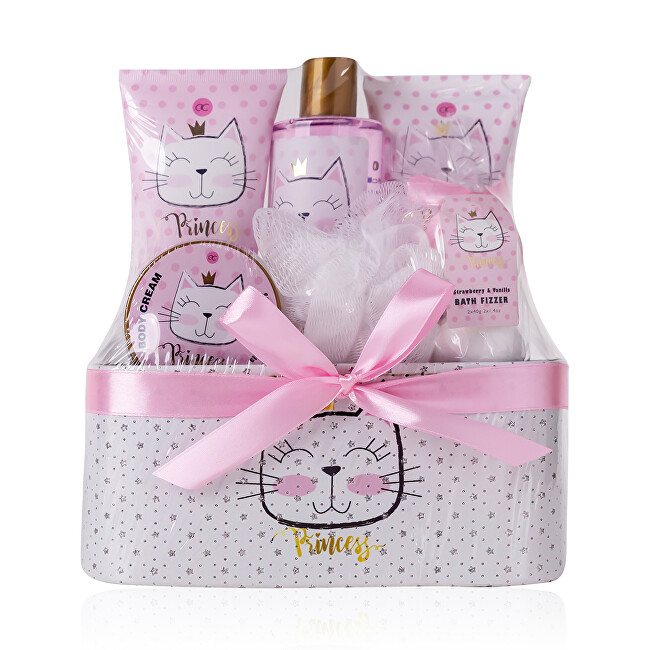 Accentra Princess Kitty glitter basket gift set Vaikams