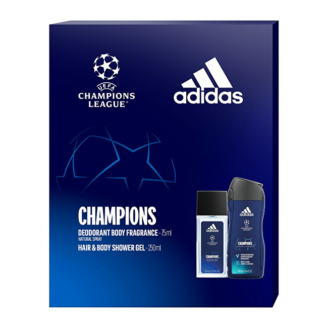 Adidas UEFA Champions League Edition - deodorant s rozprašovačem 75 ml + sprchový gel 250 ml 75ml UEFA Champions League Edition - deodorant s rozprašovačem 75 ml + sprchový gel 250 ml Kvepalai Vyrams Rinkinys