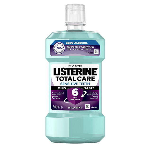 Listerine Complete care mouthwash for sensitive teeth Total Care Sensitiv e Teeth 500ml Dantų emalį stiprinanti priemonė