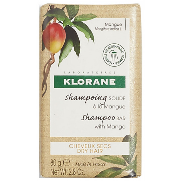 Klorane Mango Shampoo Bar szampon w cubes for dry hair from mango 80g šampūnas