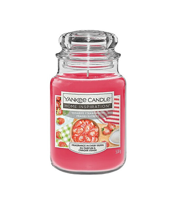 Yankee Candle Scented candle Home Inspiration large Sugared Strawberries 538 g kvepianti žvakė