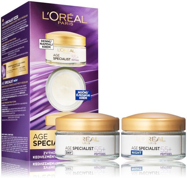 L&acute;Or&eacute;al Paris Anti-wrinkle cosmetic set Age Specialist 55+ vietinės priežiūros priemonė