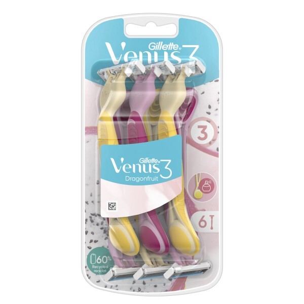 Gillette Venus 3 jednorázové holítka Dragonfruit 3ks Moterims