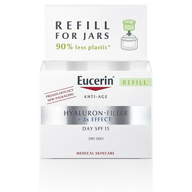 Eucerin Replacement refill for anti-aging day cream SPF 15 for dry skin Hyaluron-Filler 3x EFFECT 50 ml 50ml vietinės priežiūros priemonė